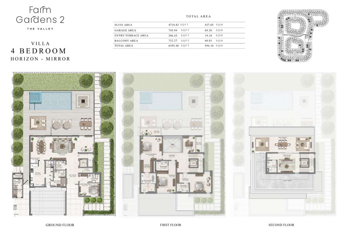 4 Bedroom, Horizon-Mirror